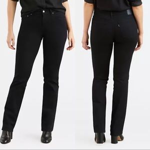 Womens 505 Straight Levi Jeans Black Size 30